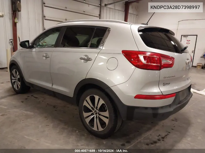 2013 Kia Sportage Ex VIN: KNDPC3A28D7398997 Lot: 40571689