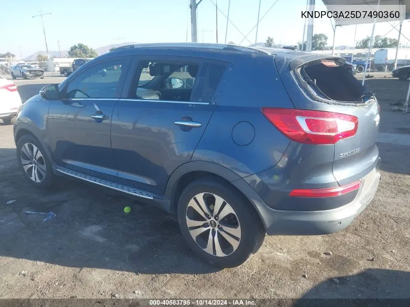 2013 Kia Sportage Ex VIN: KNDPC3A25D7490360 Lot: 40583795