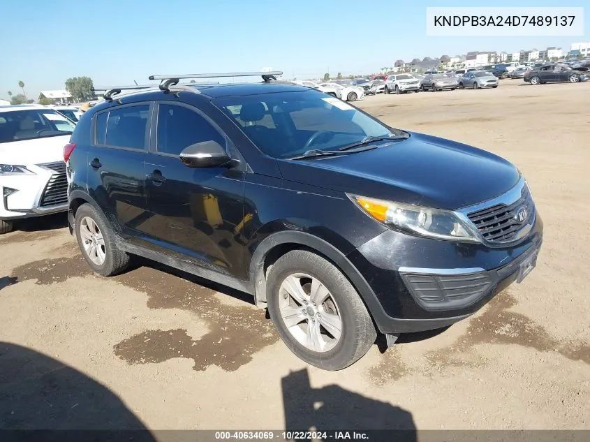 2013 Kia Sportage Lx VIN: KNDPB3A24D7489137 Lot: 40634069