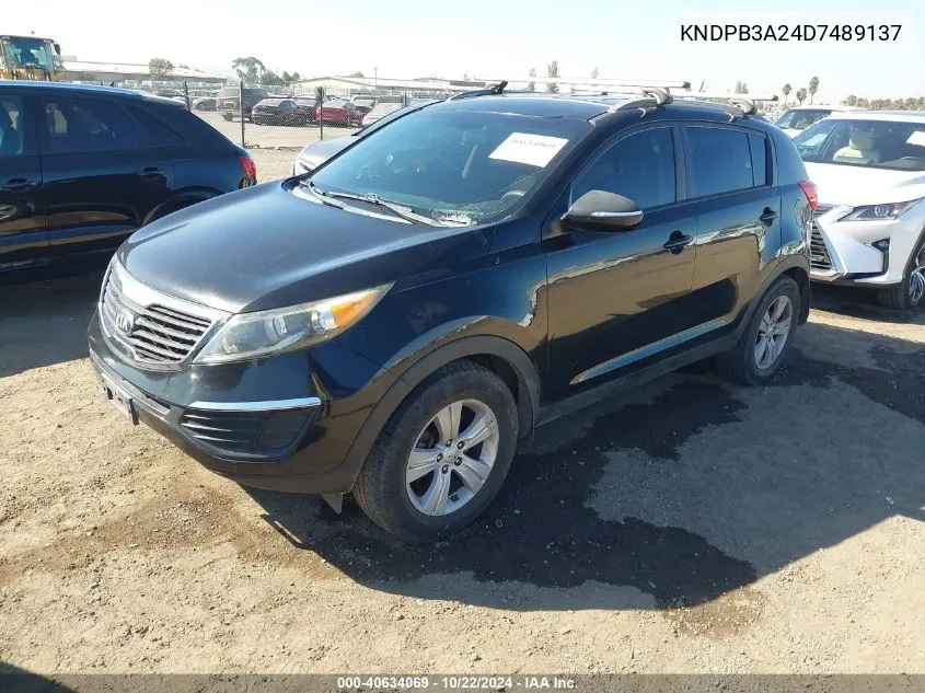 2013 Kia Sportage Lx VIN: KNDPB3A24D7489137 Lot: 40634069