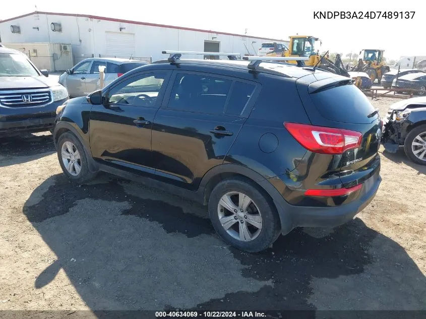 2013 Kia Sportage Lx VIN: KNDPB3A24D7489137 Lot: 40634069