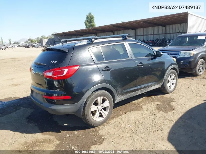 2013 Kia Sportage Lx VIN: KNDPB3A24D7489137 Lot: 40634069