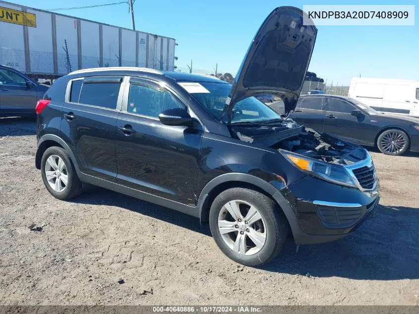 2013 Kia Sportage Lx VIN: KNDPB3A20D7408909 Lot: 40640886