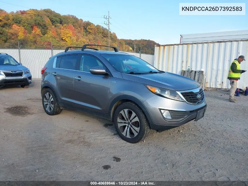 2013 Kia Sportage Ex VIN: KNDPCCA26D7392583 Lot: 40659846