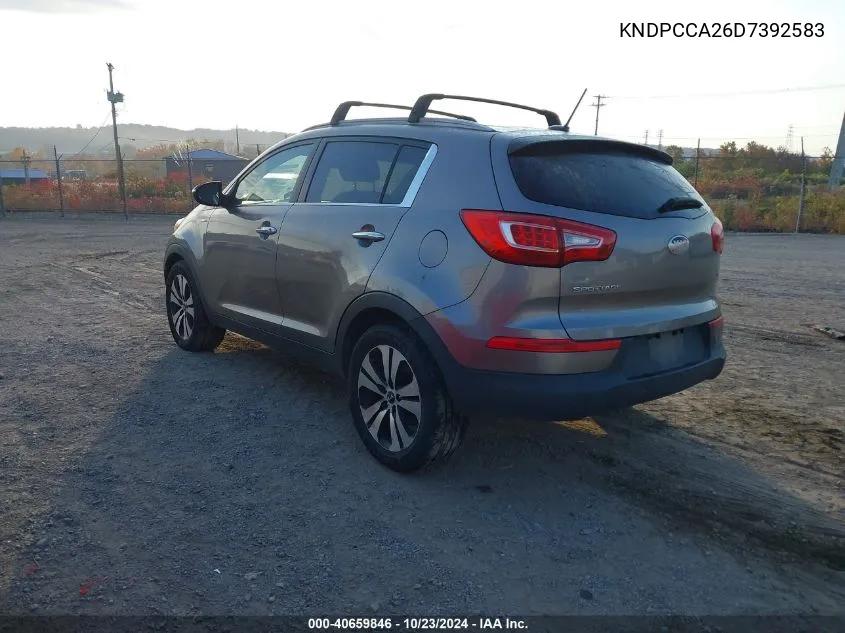 2013 Kia Sportage Ex VIN: KNDPCCA26D7392583 Lot: 40659846