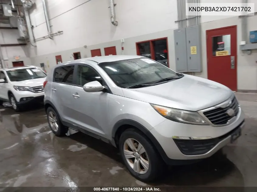 2013 Kia Sportage Lx VIN: KNDPB3A2XD7421702 Lot: 40677840