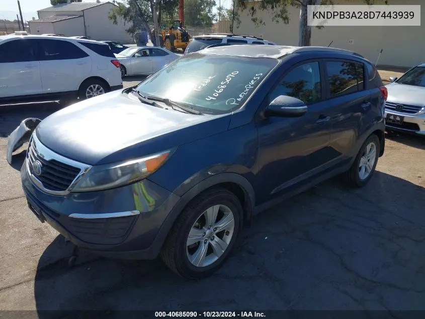 2013 Kia Sportage Lx VIN: KNDPB3A28D7443939 Lot: 40685090