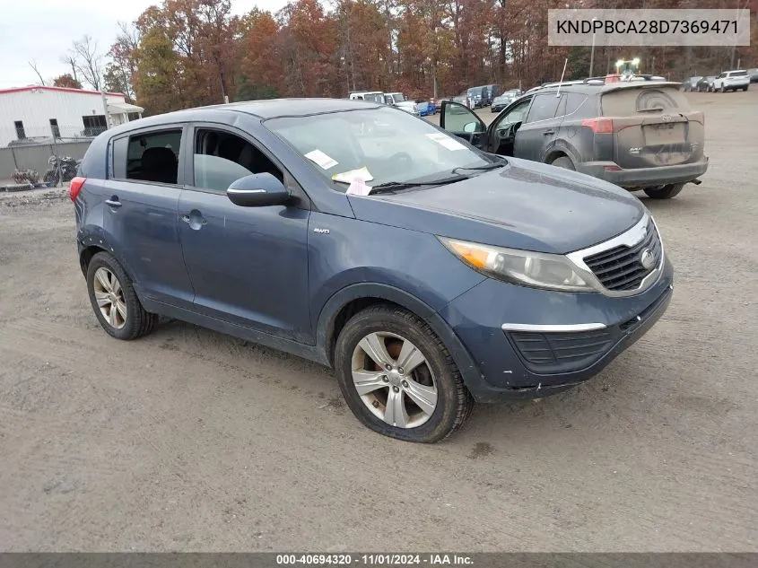 2013 Kia Sportage Lx VIN: KNDPBCA28D7369471 Lot: 40694320