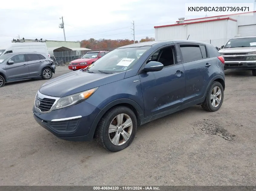 2013 Kia Sportage Lx VIN: KNDPBCA28D7369471 Lot: 40694320