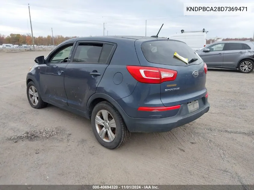 2013 Kia Sportage Lx VIN: KNDPBCA28D7369471 Lot: 40694320