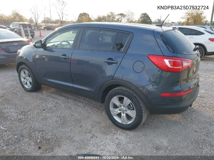 2013 Kia Sportage Lx VIN: KNDPB3A25D7532724 Lot: 40698541