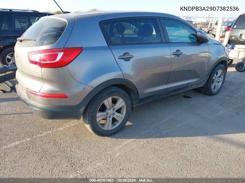 2013 Kia Sportage Lx VIN: KNDPB3A29D7382536 Lot: 40701963