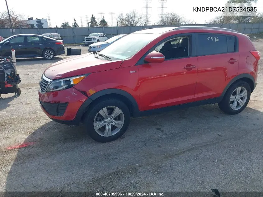 2013 Kia Sportage Lx VIN: KNDPBCA21D7534535 Lot: 40705996