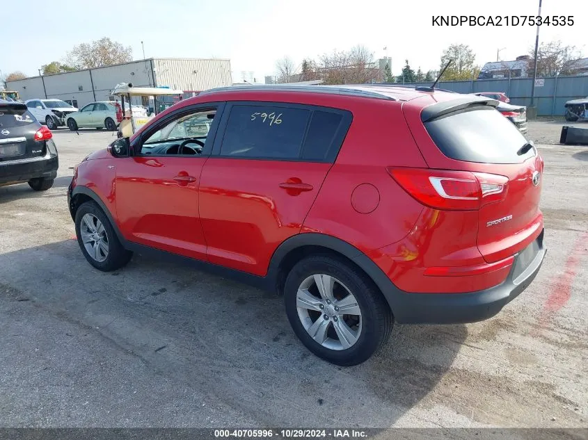 2013 Kia Sportage Lx VIN: KNDPBCA21D7534535 Lot: 40705996