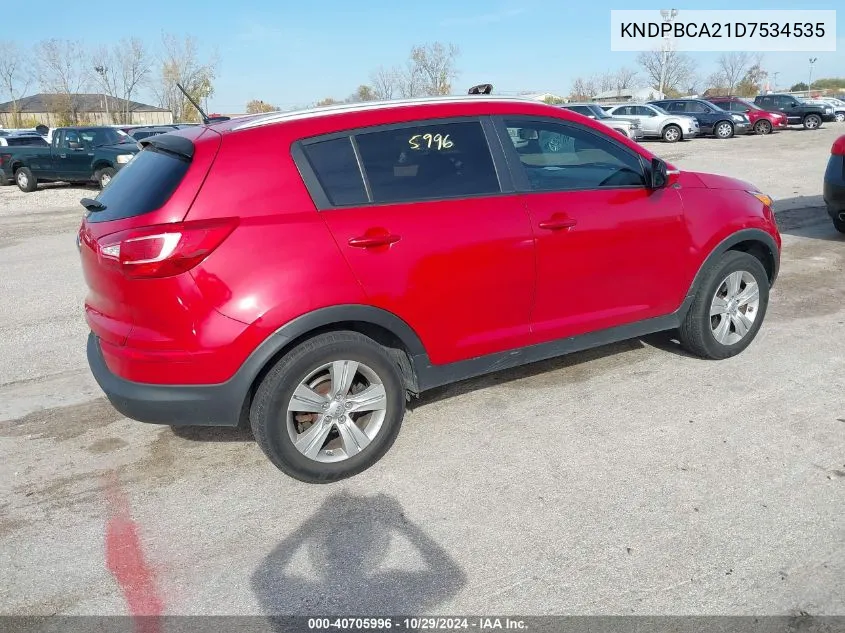 2013 Kia Sportage Lx VIN: KNDPBCA21D7534535 Lot: 40705996