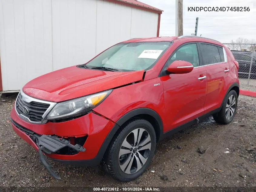 2013 Kia Sportage Ex VIN: KNDPCCA24D7458256 Lot: 40723612