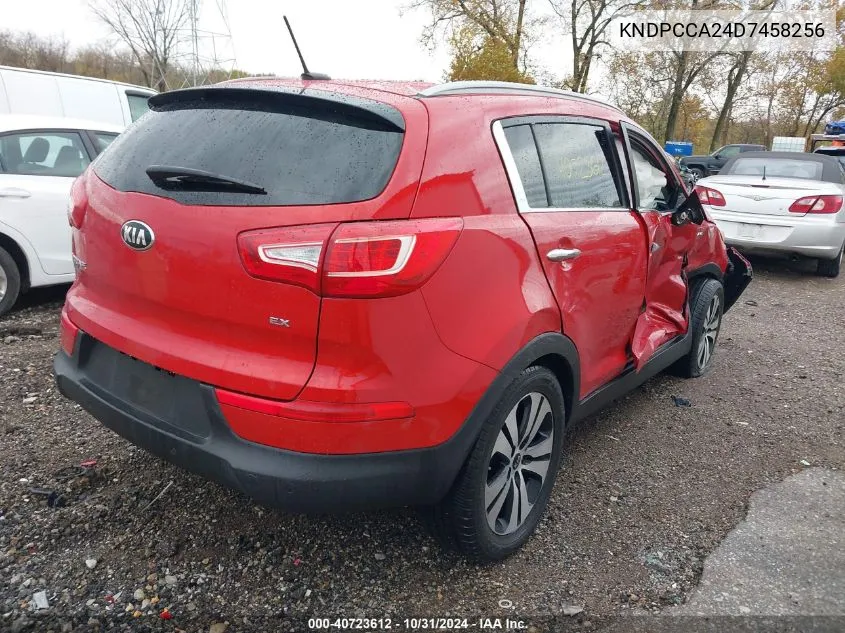 2013 Kia Sportage Ex VIN: KNDPCCA24D7458256 Lot: 40723612