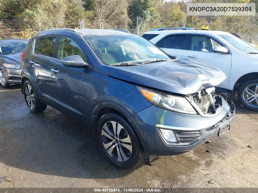 2013 Kia Sportage Ex VIN: KNDPC3A20D7539304 Lot: 40755474