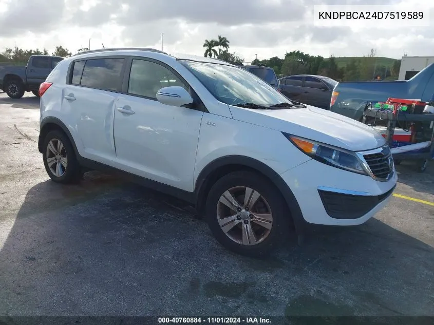 2013 Kia Sportage Lx VIN: KNDPBCA24D7519589 Lot: 40760884