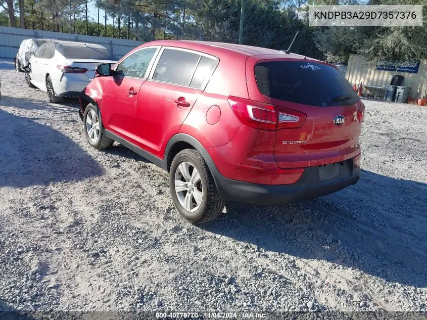 2013 Kia Sportage Lx VIN: KNDPB3A29D7357376 Lot: 40778770