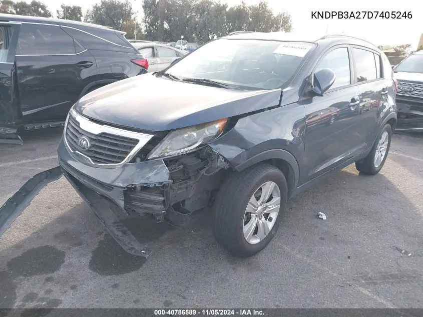 2013 Kia Sportage Lx VIN: KNDPB3A27D7405246 Lot: 40786589