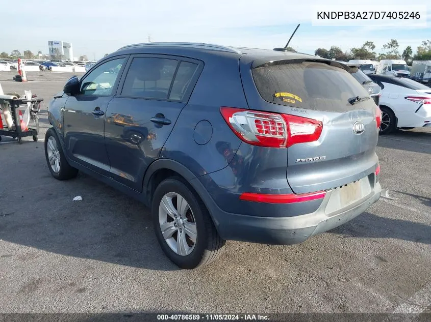 2013 Kia Sportage Lx VIN: KNDPB3A27D7405246 Lot: 40786589