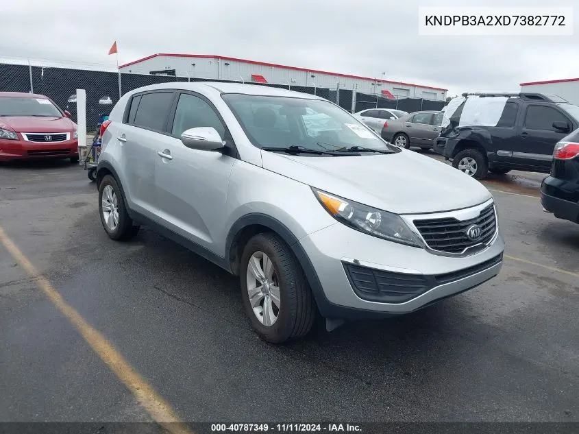 2013 Kia Sportage Lx VIN: KNDPB3A2XD7382772 Lot: 40787349