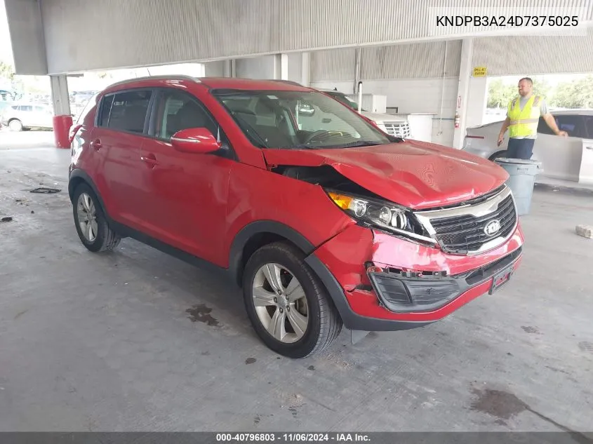 2013 Kia Sportage Lx VIN: KNDPB3A24D7375025 Lot: 40796803