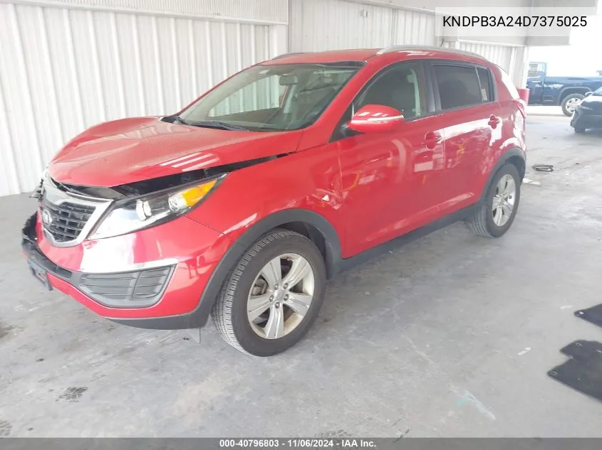 2013 Kia Sportage Lx VIN: KNDPB3A24D7375025 Lot: 40796803