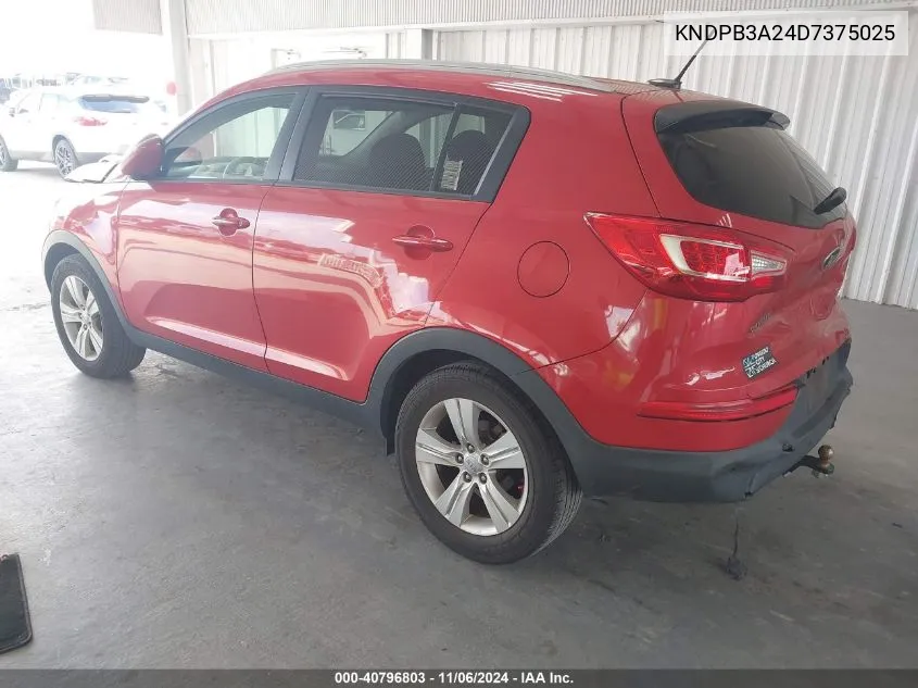 2013 Kia Sportage Lx VIN: KNDPB3A24D7375025 Lot: 40796803