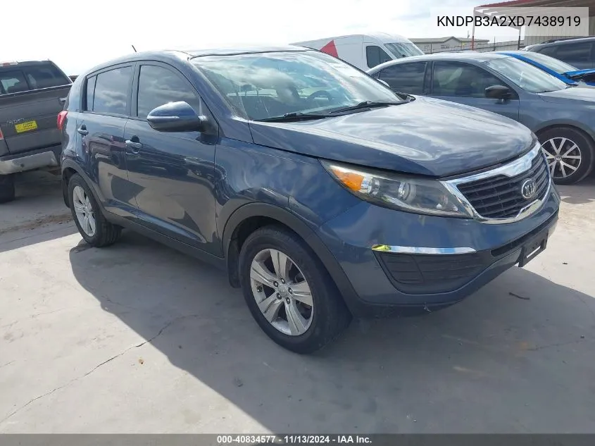 KNDPB3A2XD7438919 2013 Kia Sportage Lx