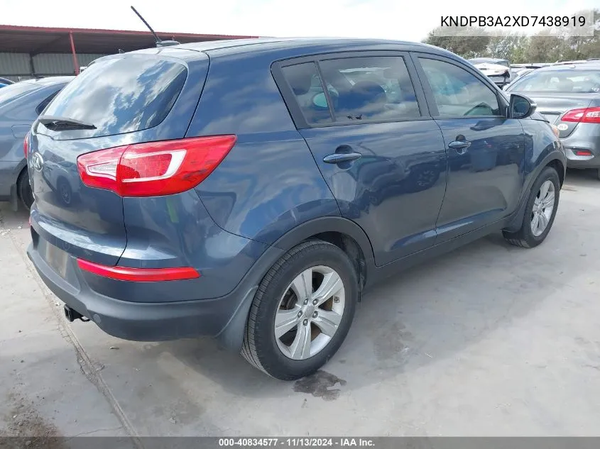 KNDPB3A2XD7438919 2013 Kia Sportage Lx