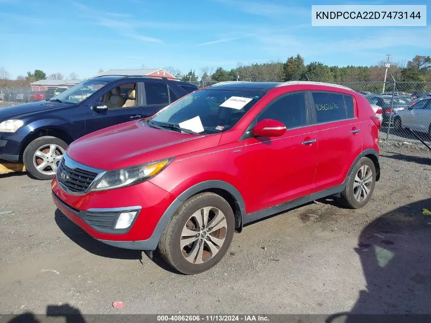 KNDPCCA22D7473144 2013 Kia Sportage Ex