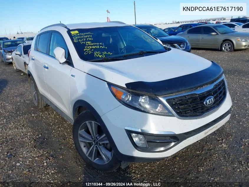 2014 Kia Sportage VIN: KNDPCCA61E7617190 Lot: 12110344