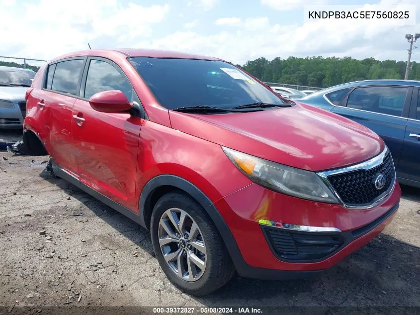 2014 Kia Sportage Lx VIN: KNDPB3AC5E7560825 Lot: 39372827