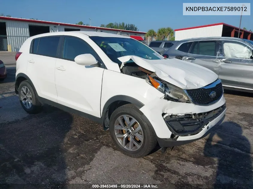 2014 Kia Sportage Lx VIN: KNDPB3ACXE7589012 Lot: 39453495