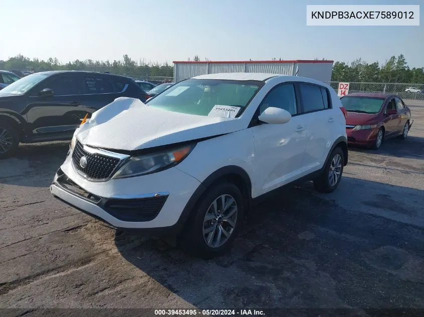 2014 Kia Sportage Lx VIN: KNDPB3ACXE7589012 Lot: 39453495