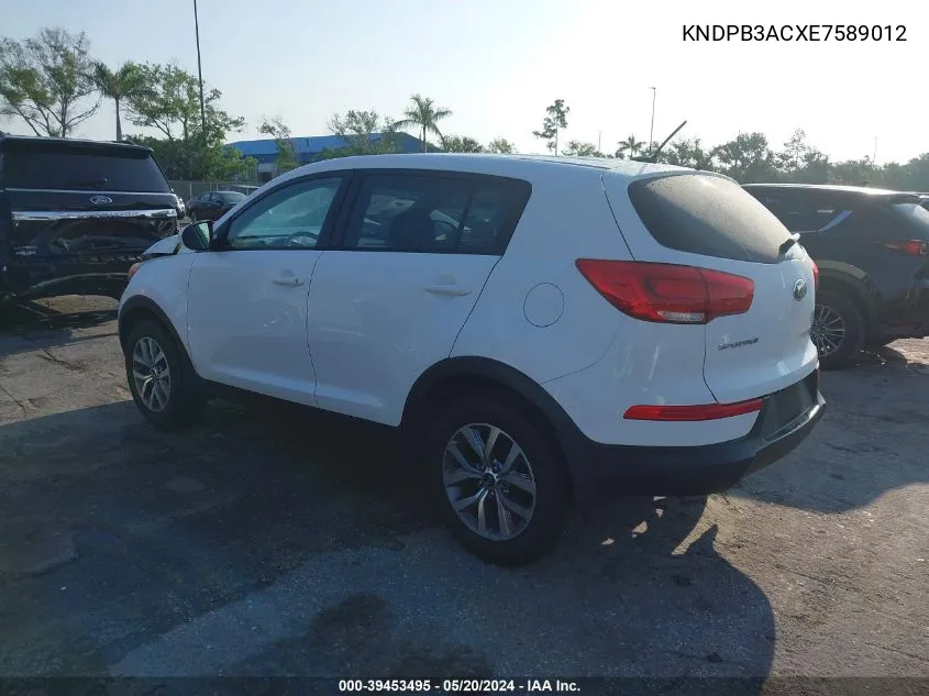 2014 Kia Sportage Lx VIN: KNDPB3ACXE7589012 Lot: 39453495