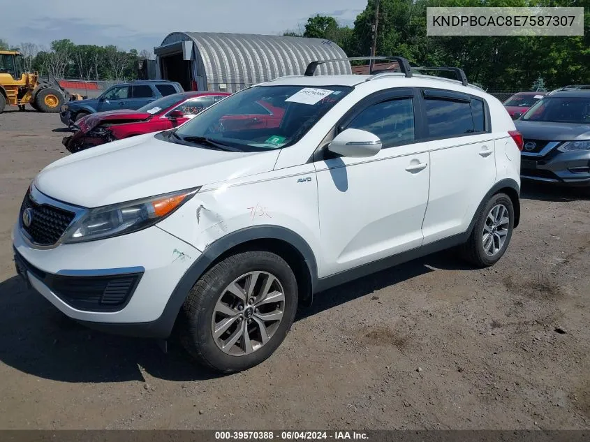 2014 Kia Sportage Lx VIN: KNDPBCAC8E7587307 Lot: 39570388