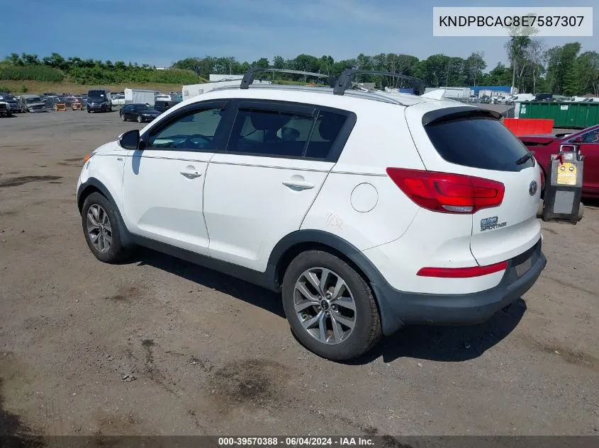 2014 Kia Sportage Lx VIN: KNDPBCAC8E7587307 Lot: 39570388