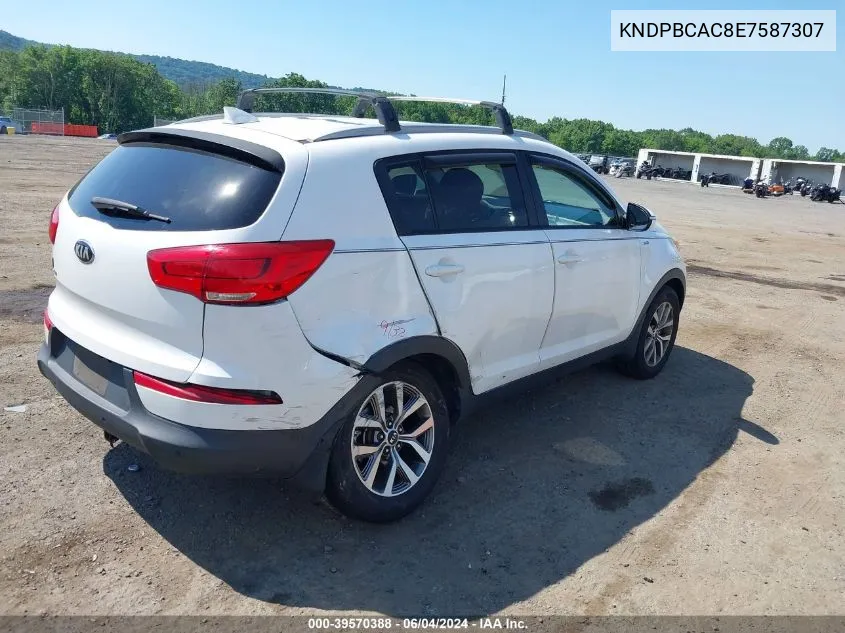 KNDPBCAC8E7587307 2014 Kia Sportage Lx