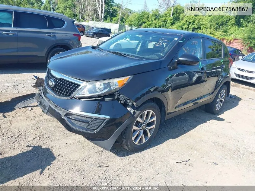 2014 Kia Sportage Lx VIN: KNDPB3AC6E7568867 Lot: 39902847