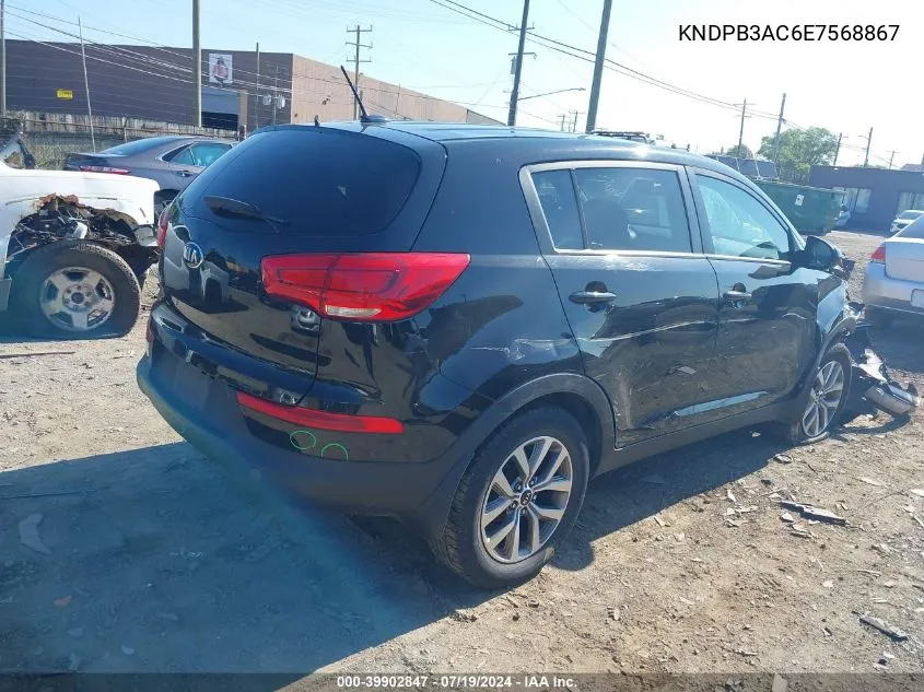 2014 Kia Sportage Lx VIN: KNDPB3AC6E7568867 Lot: 39902847