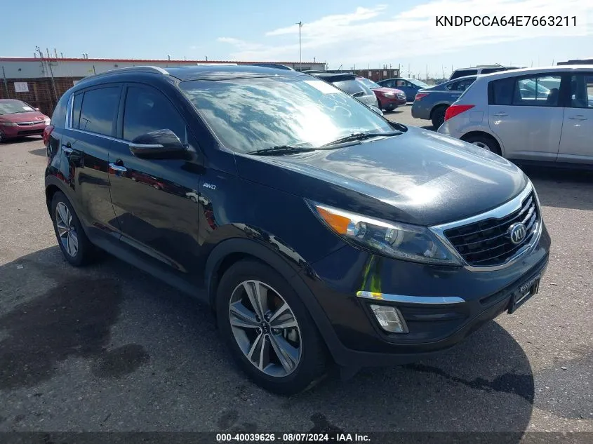 KNDPCCA64E7663211 2014 Kia Sportage Sx