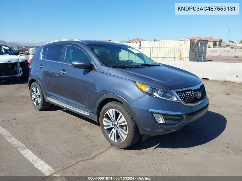 2014 Kia Sportage Ex VIN: KNDPC3AC4E7559131 Lot: 40081874