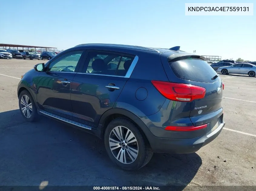 2014 Kia Sportage Ex VIN: KNDPC3AC4E7559131 Lot: 40081874