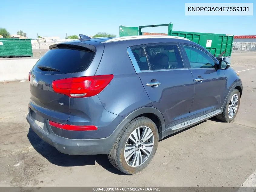 KNDPC3AC4E7559131 2014 Kia Sportage Ex