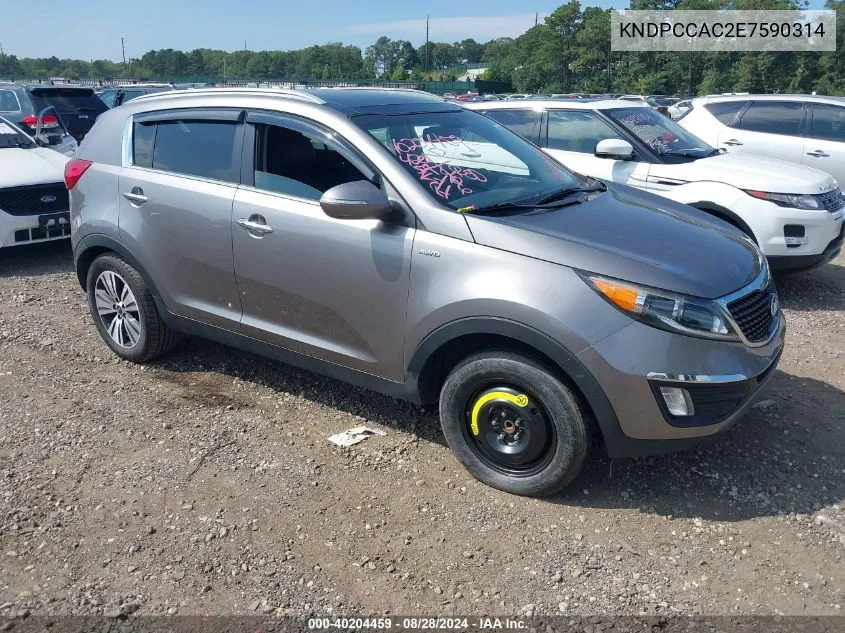 2014 Kia Sportage Ex VIN: KNDPCCAC2E7590314 Lot: 40204459