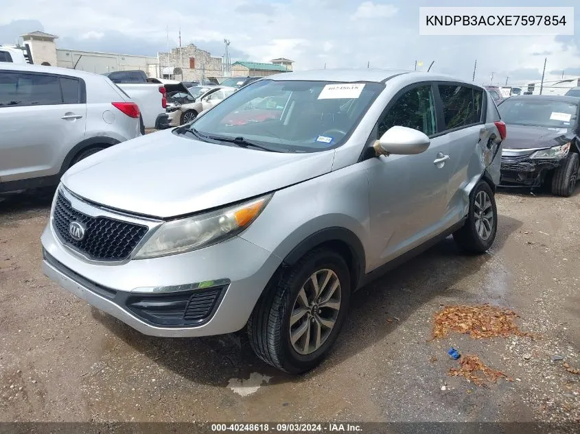 KNDPB3ACXE7597854 2014 Kia Sportage Lx