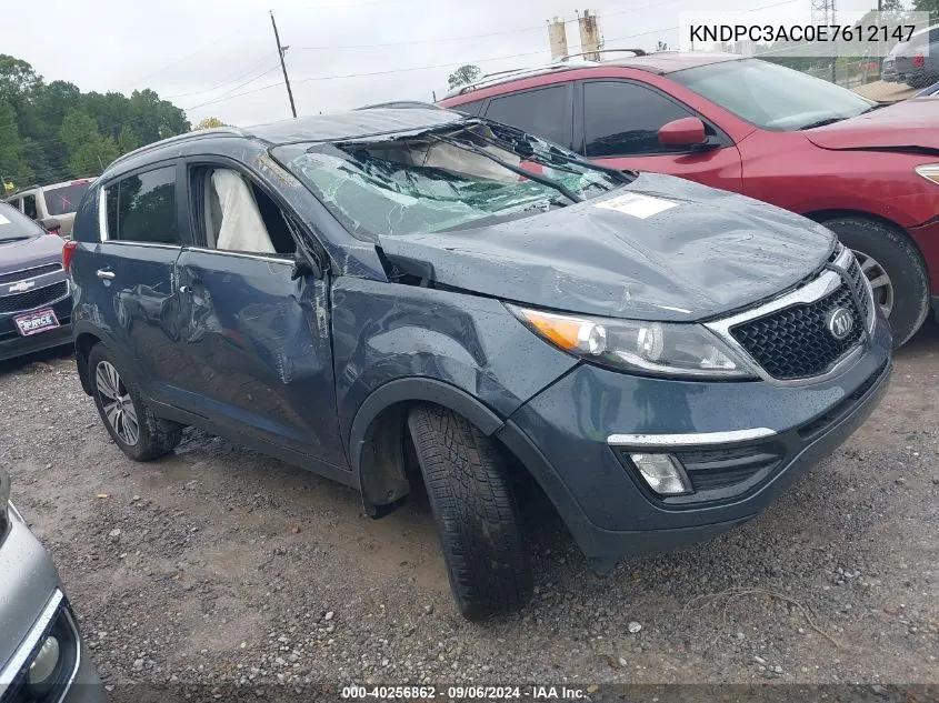 KNDPC3AC0E7612147 2014 Kia Sportage Ex